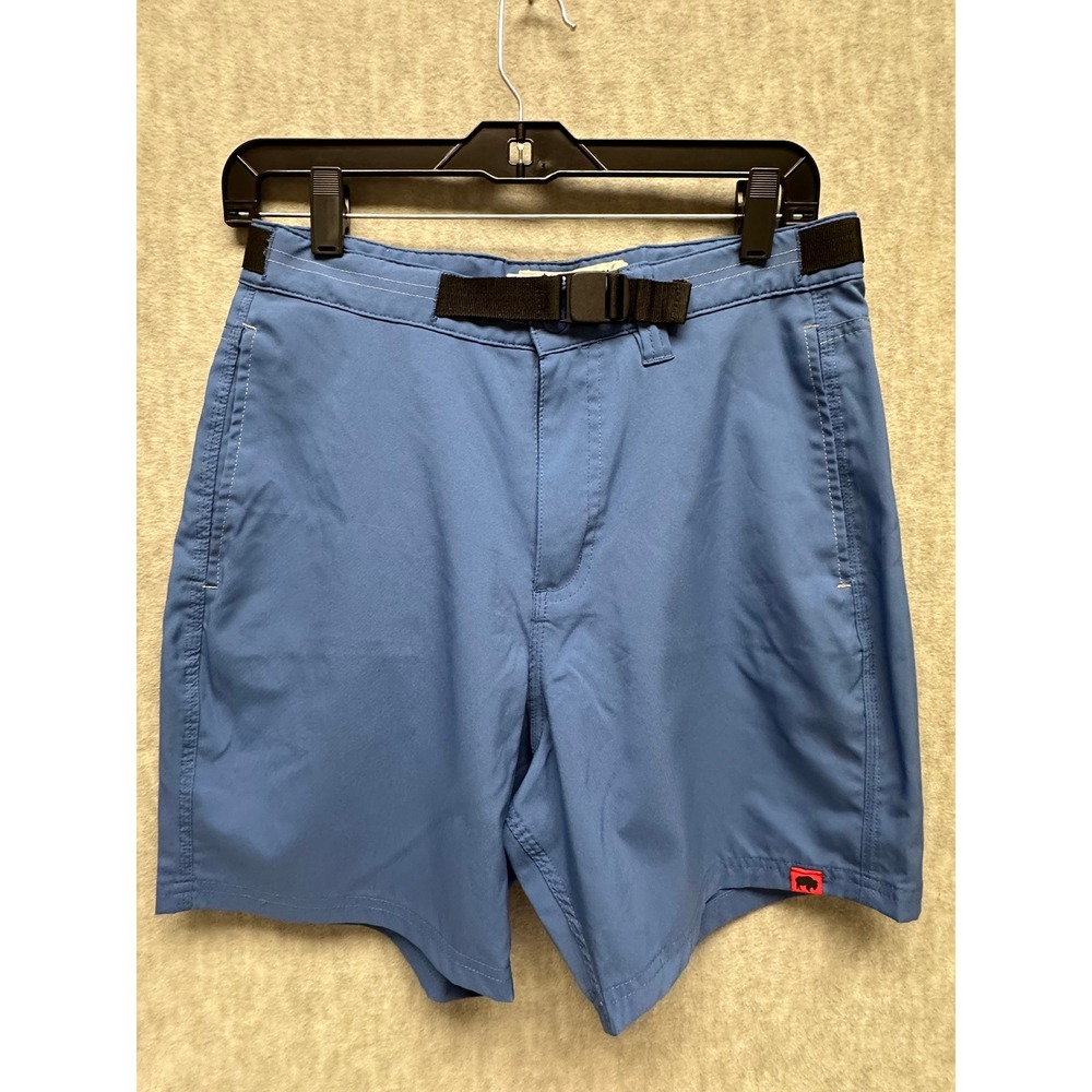 Mountain Khakis Shorts Mens 30‎ x 6 Blue Integrated Belt Relaxed Fit Hiking
